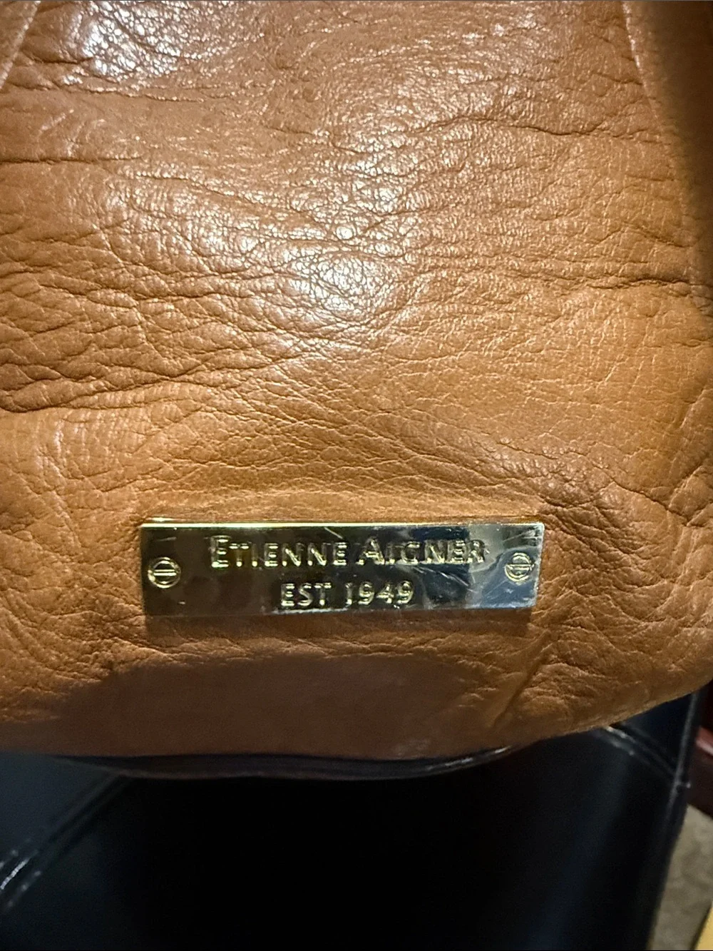 ETIENNE AIGNER Leather SHOULDER Tote in Tan - Genuine Leather